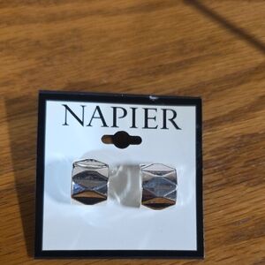Napier Silver Geometric Earrings